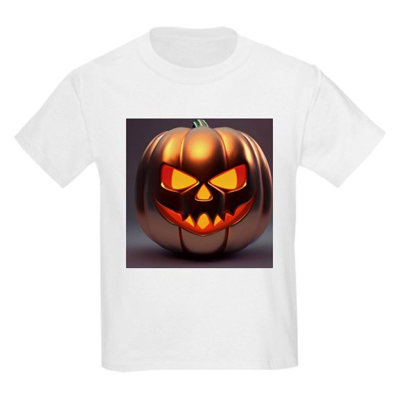CafePress - Shiny Jack O' Lantern Kids T Shirt - Light Classic Kids Graphic, Short Sleeve T-Shirt, Sizes XS-XL