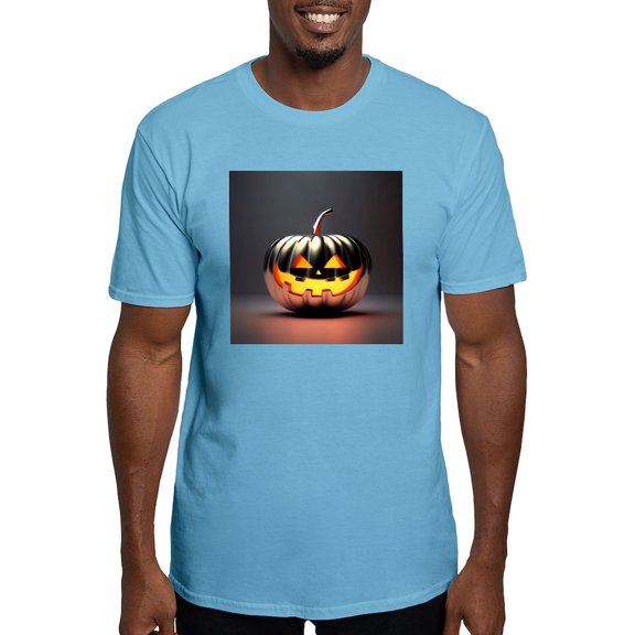 CafePress - Shiny Jack O' Lantern Men's Classic T Shirt - Fitted T-Shirt, Vintage Fit Soft Cotton Tee