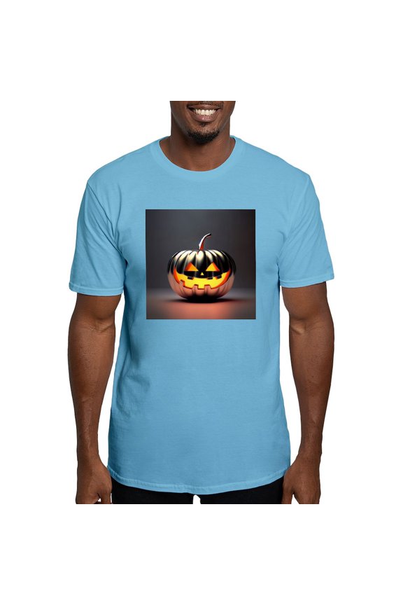 - Shiny Jack O' Lantern Men's Classic T Shirt - Fitted T-Shirt, Vintage Fit Soft Cotton Tee