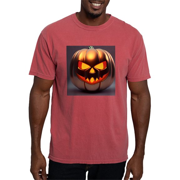 CafePress - Shiny Jack O' Lantern Men's Comfort Colors® T Shirt - Mens Comfort Colors Shirt