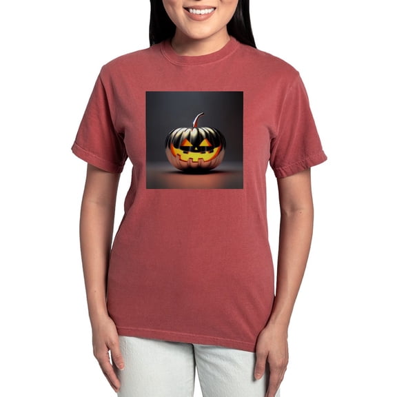 CafePress - Shiny Jack O' Lantern Women's Comfort Colors® T Shirt - Womens Comfort Colors® Shirt
