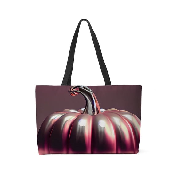 CafePress - Shiny Pink Pumpkin - Large Weekender Tote