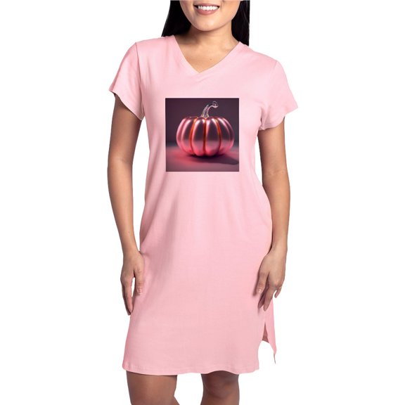 CafePress - Shiny Pink Pumpkin - Women's Nightshirt