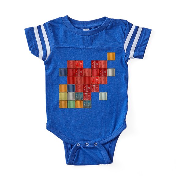 CafePress - Shipping Heart_Tr - Cute Infant Baby Football Bodysuit