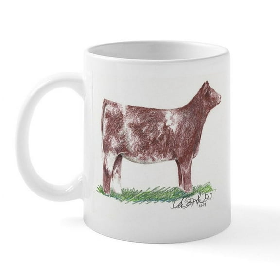 CafePress - Shorthorn Heifer Mug - 11 oz Ceramic Mug - Novelty Coffee Tea Cup