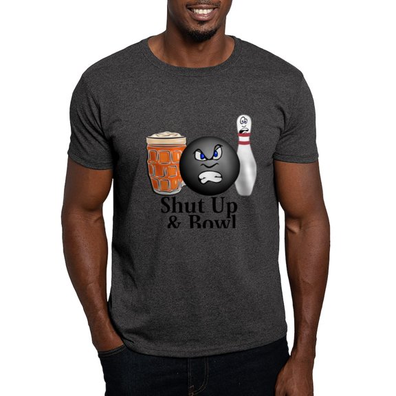 CafePress - Shut Up And Bowl Logo 10 Design Fron T Shirt - Men's Classic Graphic Cotton T-Shirt