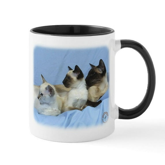 CafePress - Siamese Cat 9W055D 074 Mug - 11 oz Ceramic Mug - Novelty Coffee Tea Cup