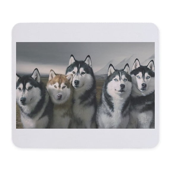 CafePress - Siberian Husky Pack Mousepad - Non-slip Rubber Mousepad, Gaming Mouse Pad