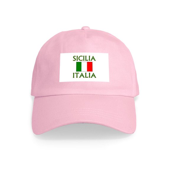 CafePress - Sicilia, Italia Cap - Adjustable 100% Brushed Unisex Casual Cotton Baseball Cap, Beige, 1