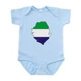 thumbnail image 1 of CafePress - Sierra Leone Flag Map Infant Bodysuit - Baby Light Bodysuit, Size Newborn - 24 Months, 1 of 4