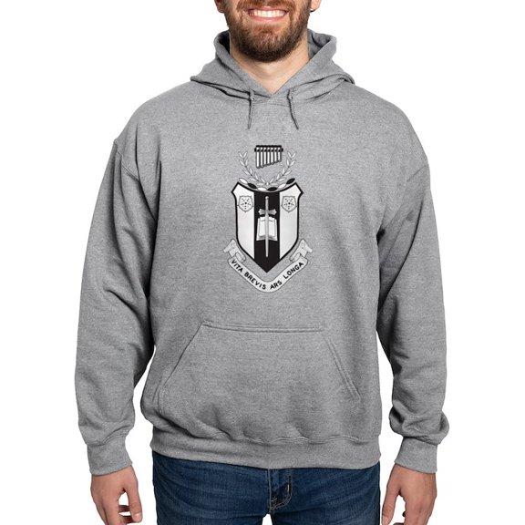 CafePress - Sigma Alpha Iota Black And White Crest Sweatshirt - Pullover Hoodie, Hooded Sweatshirt