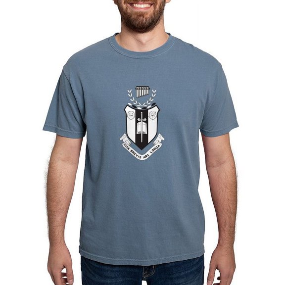 CafePress - Sigma Alpha Iota Black And White Crest T Shirt - Mens Comfort Colors Shirt