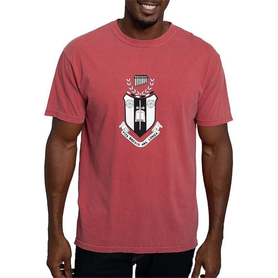 CafePress - Sigma Alpha Iota Black And White Crest T Shirt - Mens Comfort Colors Shirt