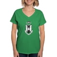 thumbnail image 1 of CafePress - Sigma Alpha Iota Black And White Crest T Shirt - Women's V-Neck Dark T-Shirt, 1 of 4