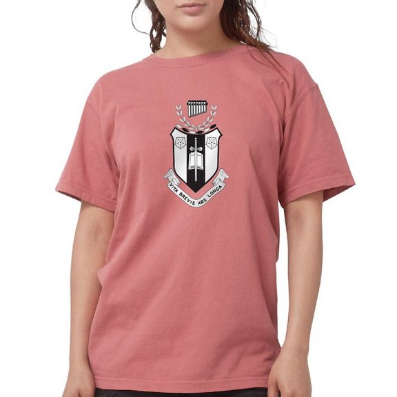 CafePress - Sigma Alpha Iota Black And White Crest T Shirt - Womens Comfort Colors® Shirt