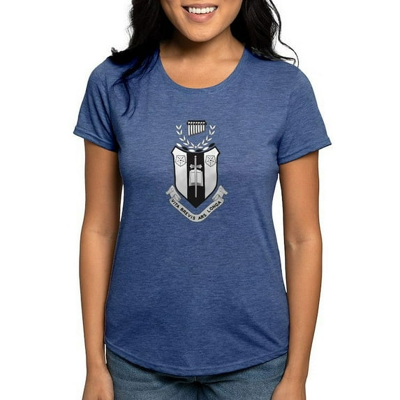 CafePress - Sigma Alpha Iota Black And White Crest T Shirt - Womens Tri-blend T-Shirt