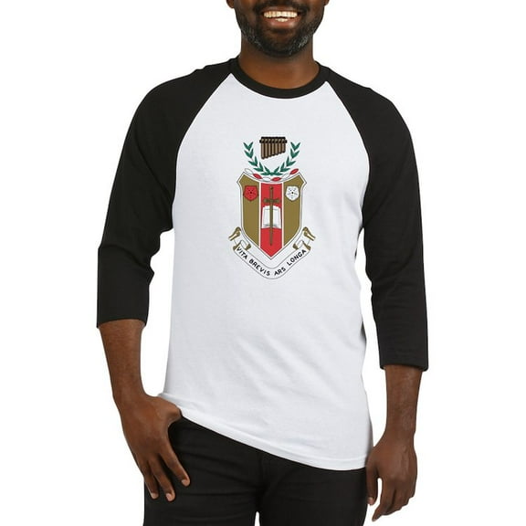 CafePress - Sigma Alpha Iota Colored Crest Baseball Jersey - Cotton Baseball Jersey, 3/4 Raglan Sleeve Shirt