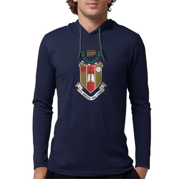 CafePress - Sigma Alpha Iota Colored Crest Long Sleeve T Shirt - Mens Hooded Shirt