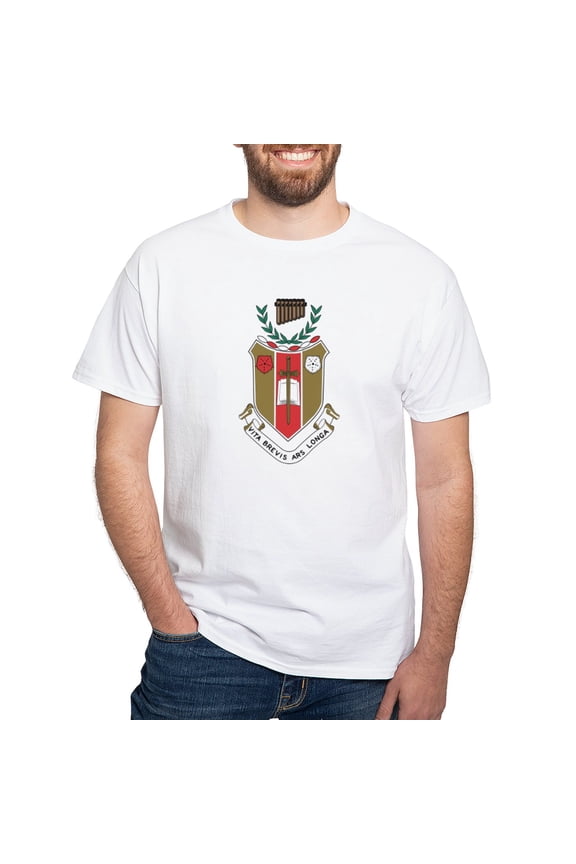 - Sigma Alpha Iota Colored Crest T Shirt - Men's White Classic Cotton T-Shirts