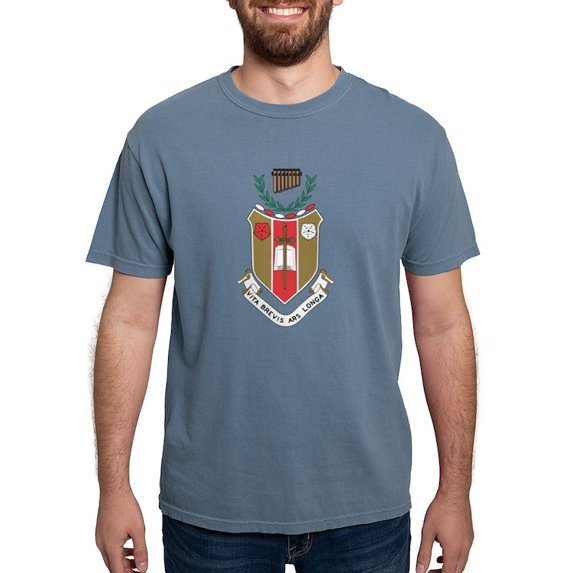 CafePress - Sigma Alpha Iota Colored Crest T Shirt - Mens Comfort Colors Shirt