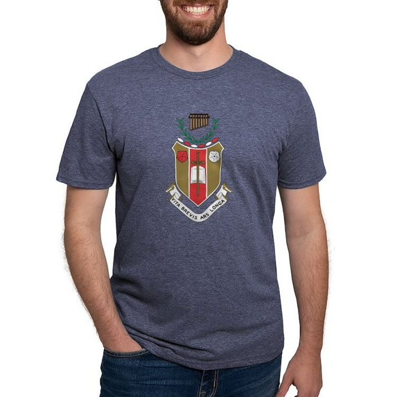 CafePress - Sigma Alpha Iota Colored Crest T Shirt - Mens Tri-blend T-Shirt