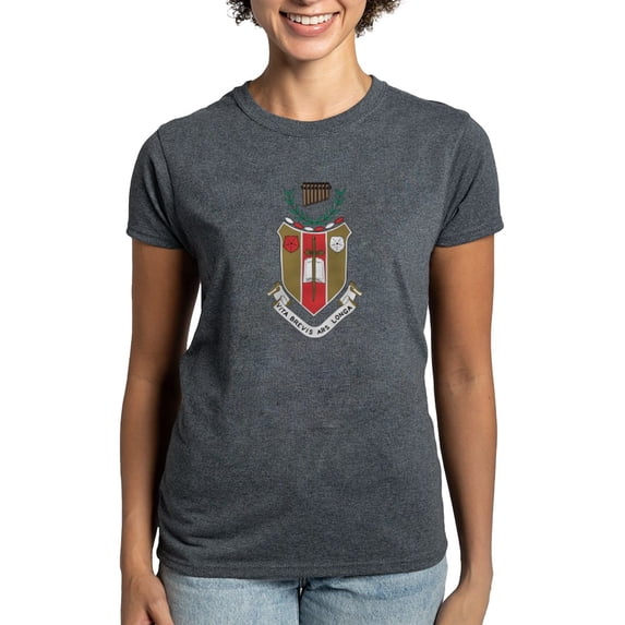 CafePress - Sigma Alpha Iota Colored Crest T Shirt - Women's Traditional Fit Dark T-Shirt