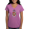 thumbnail image 1 of CafePress - Sigma Alpha Iota Colored Crest T Shirt - Women's V-Neck Dark T-Shirt, 1 of 4
