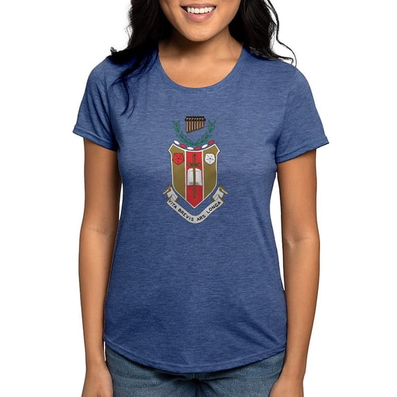 CafePress - Sigma Alpha Iota Colored Crest T Shirt - Womens Tri-blend T-Shirt