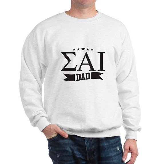 CafePress - Sigma Alpha Iota Dad Greek Letters Sweatshirt - Crew Neck Sweatshirt