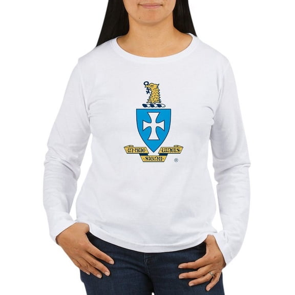 CafePress - Sigma Chi Coat Of Arms Colored Long Sleeve T Shirt - Women's Long Sleeve Graphic Casual T-Shirt