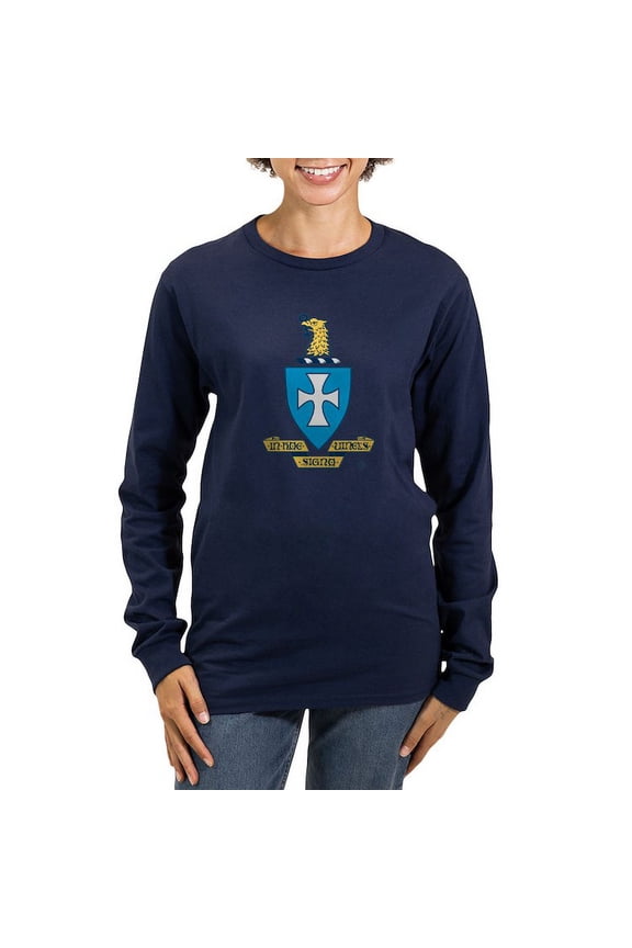 - Sigma Chi Coat Of Arms Colored Long Sleeve T Shirt - Women's Long Sleeve Graphic Tee Casual Fit