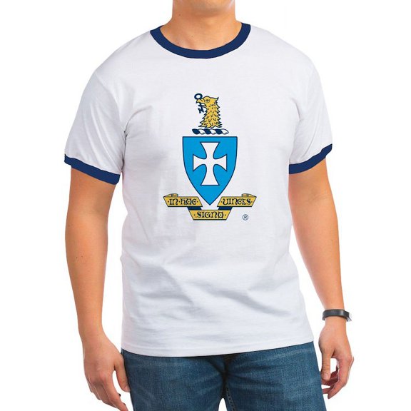 CafePress - Sigma Chi Coat Of Arms Colored T Shirt - 100% Cotton Ringed T-Shirt