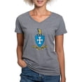 thumbnail image 1 of CafePress - Sigma Chi Coat Of Arms Colored T Shirt - Women's V-Neck Dark T-Shirt, 1 of 4