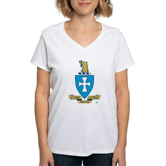 CafePress - Sigma Chi Coat Of Arms Colored T Shirt - Womens Cotton V-Neck T-shirt