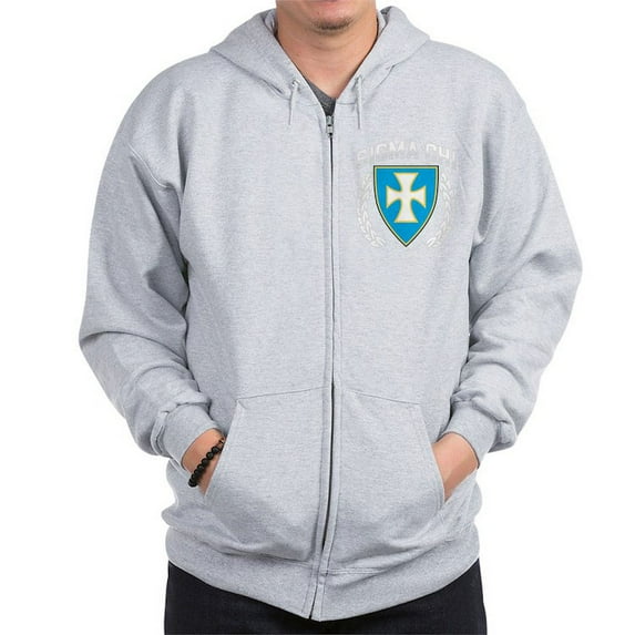 CafePress - Sigma Chi Flag Colored Sweatshirt - Zip Hoodie, Classic Hooded Sweatshirt with Metal Zipper