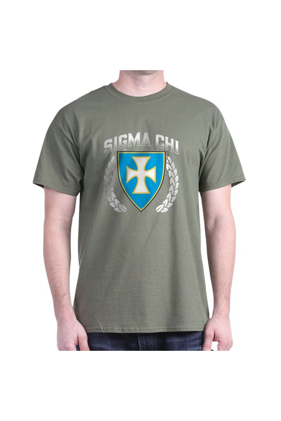 - Sigma Chi Flag Colored T Shirt - Men's Classic Graphic Cotton T-Shirt