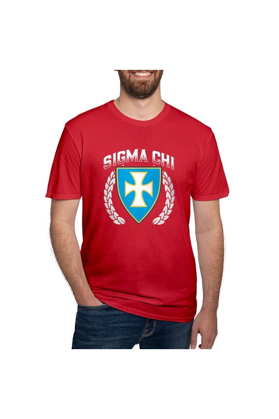 - Sigma Chi Flag Colored T Shirt - Men's Fitted T-Shirt