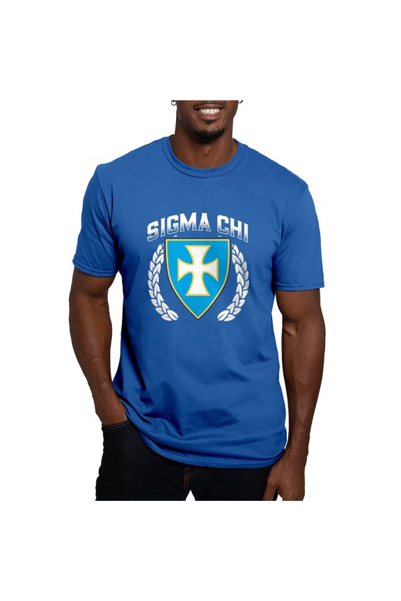 - Sigma Chi Flag Colored T Shirt - Men's Fitted T-Shirt