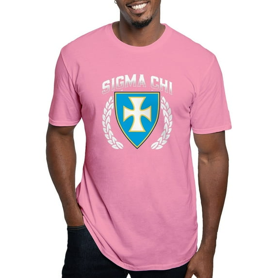 CafePress - Sigma Chi Flag Colored T Shirt - Men's Fitted T-Shirt