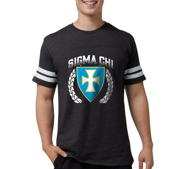 CafePress - Sigma Chi Flag Colored T Shirt - Mens Football Shirt