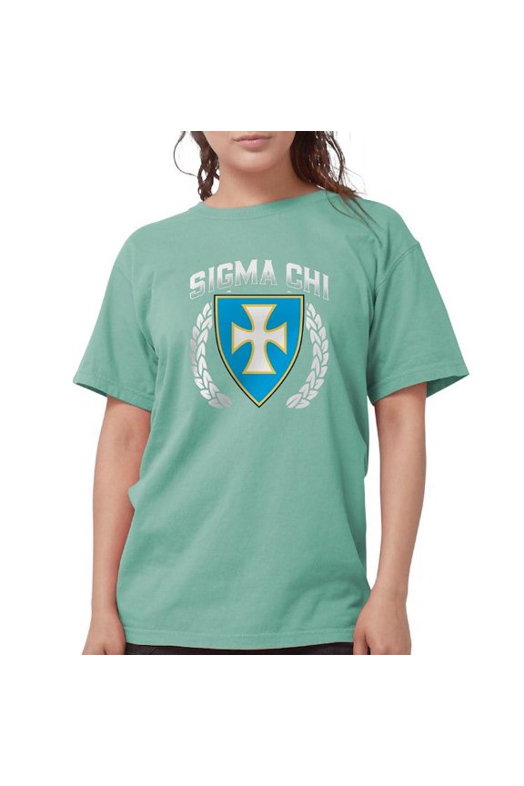 - Sigma Chi Flag Colored T Shirt - Womens Comfort Colors® Shirt