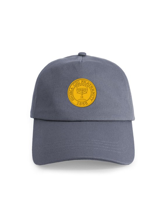 - Sigma Chi Grand Seal Color - Adjustable 100% Brushed Unisex Casual Cotton Baseball Cap, Beige, 1