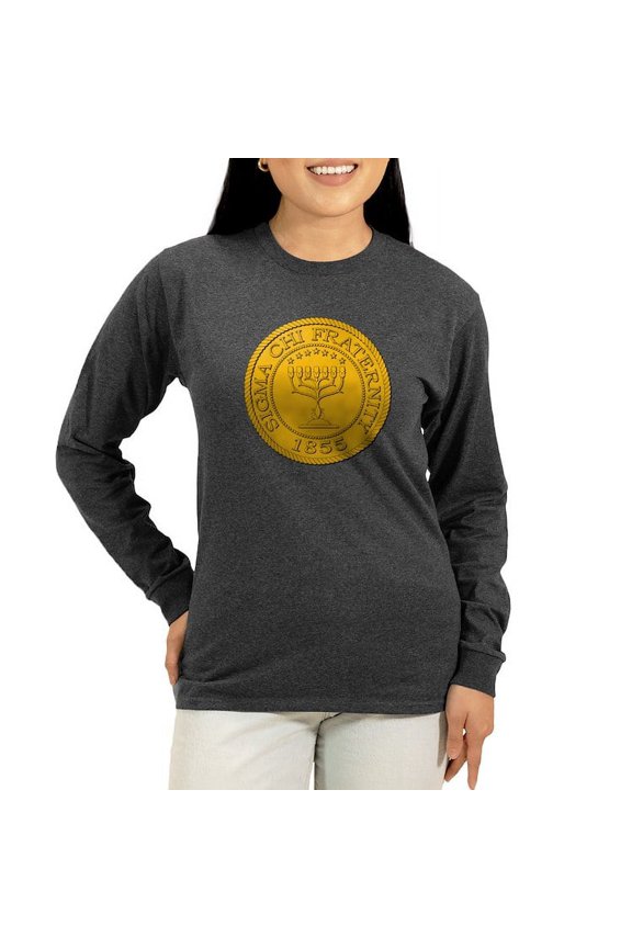- Sigma Chi Grand Seal Color Long Sleeve T Shirt - Women's Long Sleeve Graphic Tee Casual Fit