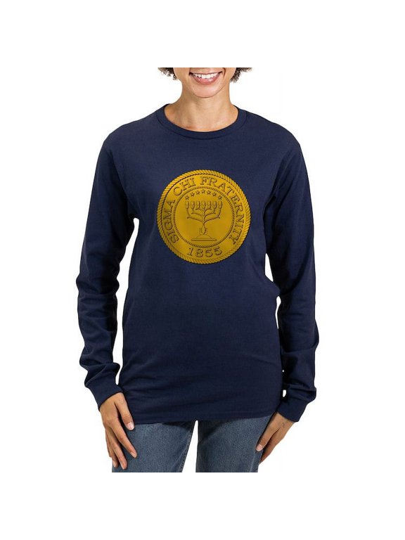 - Sigma Chi Grand Seal Color Long Sleeve T Shirt - Women's Long Sleeve Graphic Tee Casual Fit