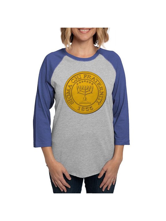- Sigma Chi Grand Seal Color Long Sleeve T Shirt - Womens Baseball Tee