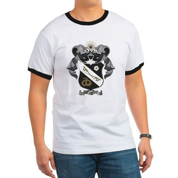 CafePress - Sigma Nu Coat Of Arms T Shirt - 100% Cotton Ringed T-Shirt