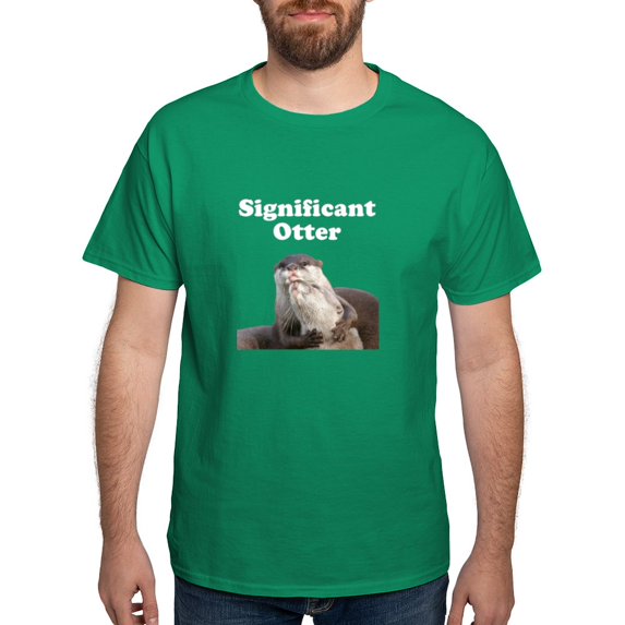 CafePress - Significant Otter Dark T Shirt - Men's Classic Graphic Cotton T-Shirt