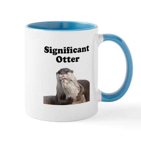 CafePress - Significant Otter Mug - 11 oz Ceramic Mug - Novelty Coffee Tea Cup
