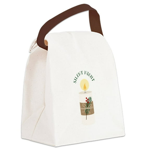 CafePress - Silent Night - Canvas Lunch Bag with Strap Handle