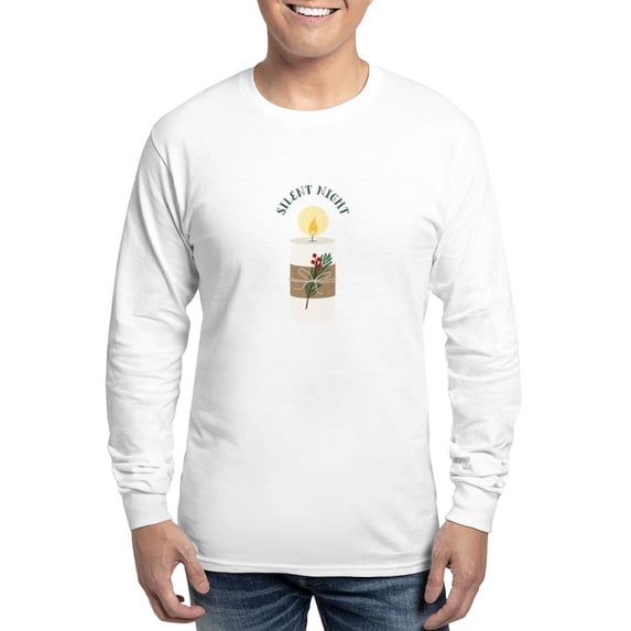 CafePress - Silent Night Long Sleeve T Shirt - Unisex Cotton Long Sleeve T-Shirt